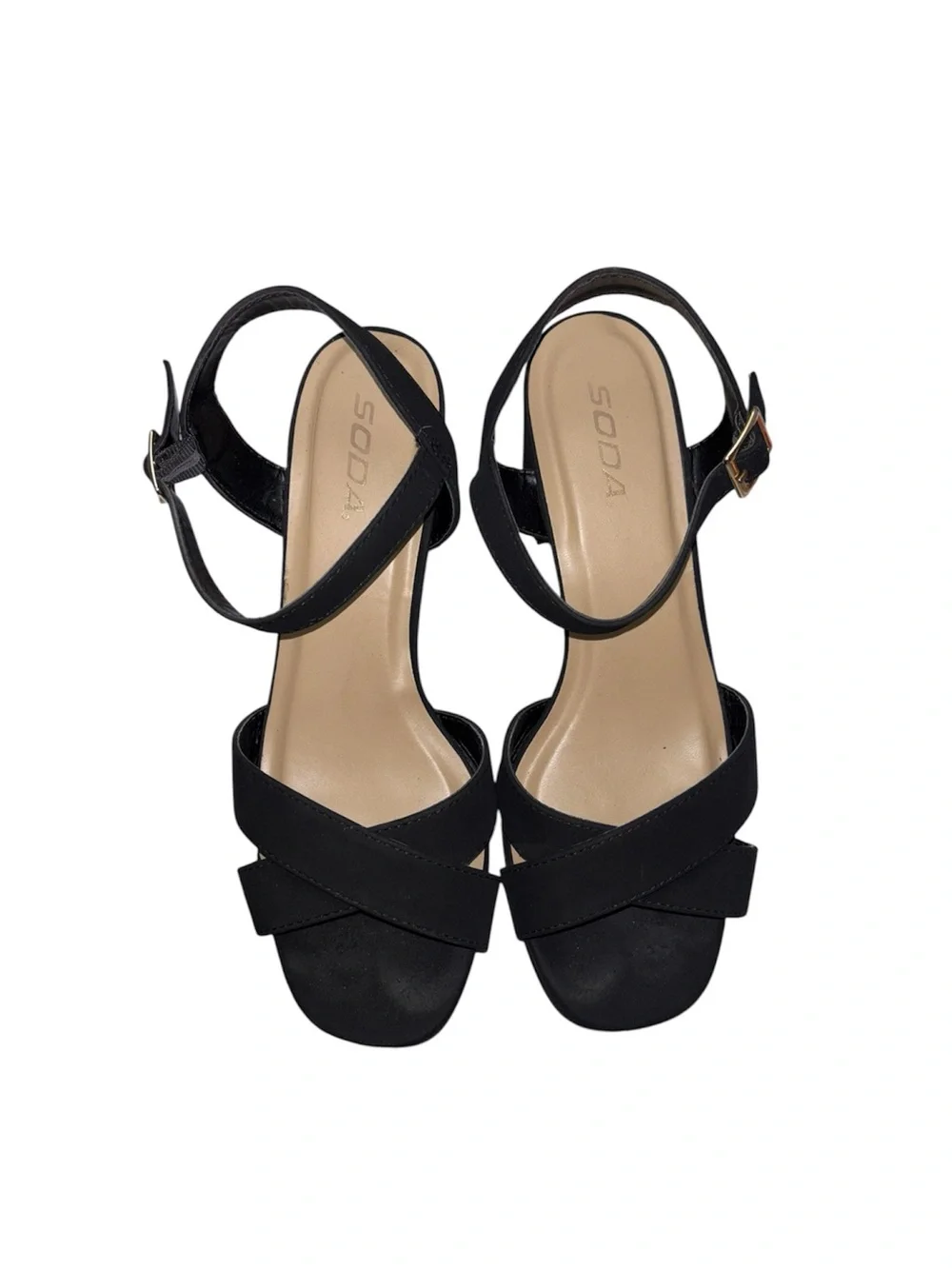 🖤Women’s Black Suede Block Heels Size 10🖤